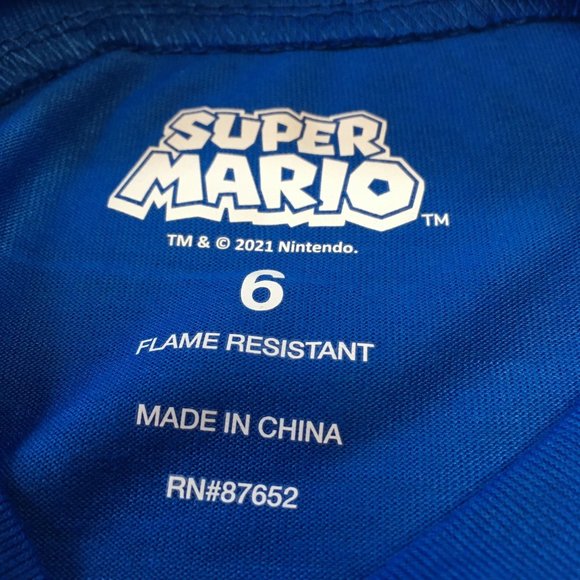 NWT Super Mario Bros Pajama Set - Size 6 - Picture 3 of 9